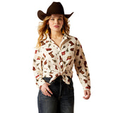 Ariat Homestyle Shirt - WESTERN COWGIRL PRINT