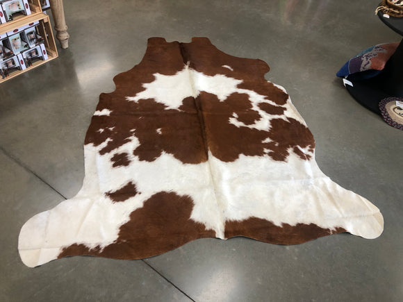 Cowhide Rug - Brown and White