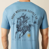 Ariat Mns Blazing Saddle SS Tee Coronet Blue