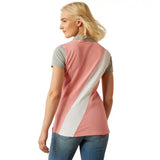 Ariat Ladies Taryn Short Sleeve Polo Flamingo Pink Coral Paradise