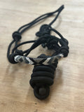 Beaded Rope Halter - Black