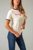 Kimes Ladies Steadfast Ringer Tee - Natural