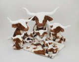 Small Longhorn Cream Brown Cow