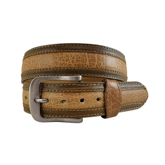 Roper Mens 1.1/2” American Bison Leather Belt - Brown