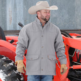 Cinch® Men's Grey Wooly Button Front Ranch Jacket