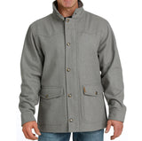 Cinch® Men's Grey Wooly Button Front Ranch Jacket