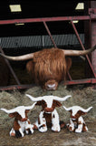 Small Longhorn Cream Brown Cow