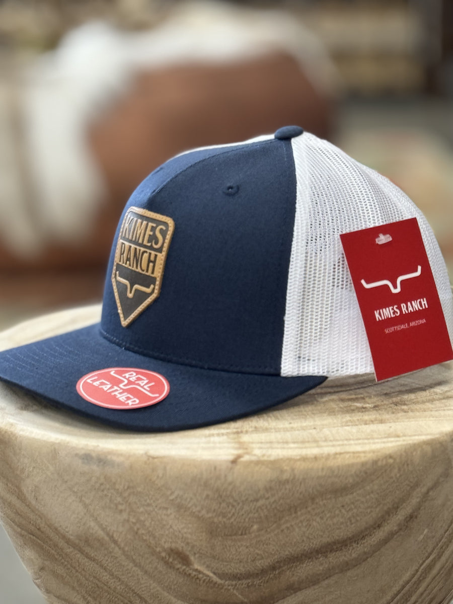 Kimes Ranch Hat Model Kimes Ranch Leather Patch Trucker Hat – The Tack House