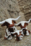 Small Longhorn Cream Brown Cow