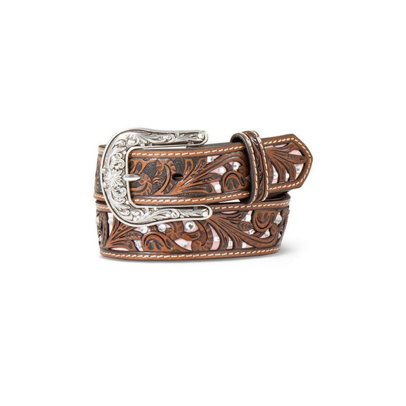 Ariat Western Belt Girls Scroll Filigree Underlay Crystals A1307530