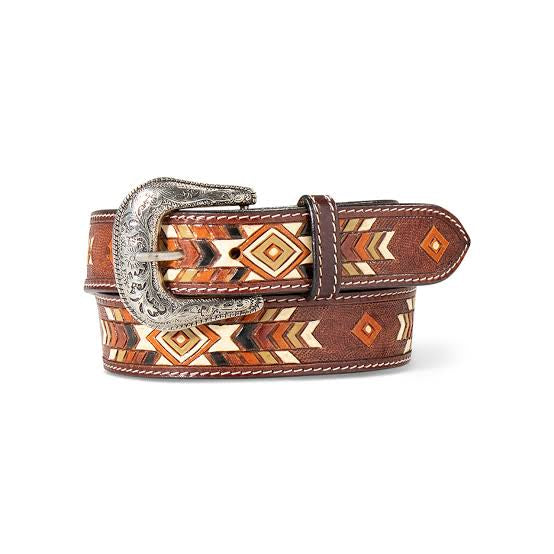 Ariat ladies Hand Tooled Southwest Painted Belt