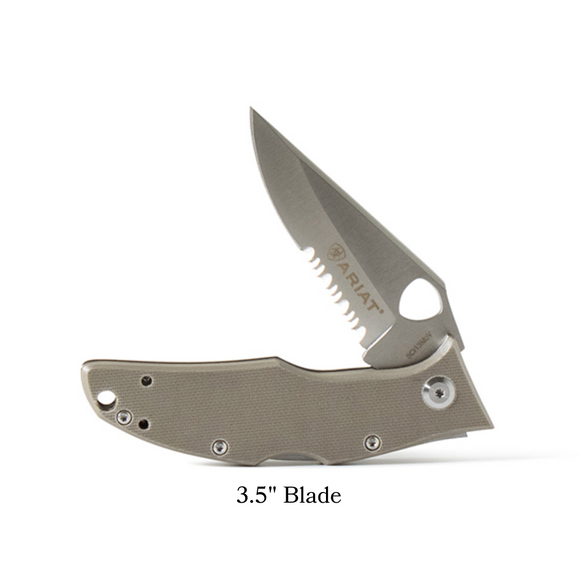 ARIAT KNIFE HYBRID BLADE OLIVE HANDLE A7100129248