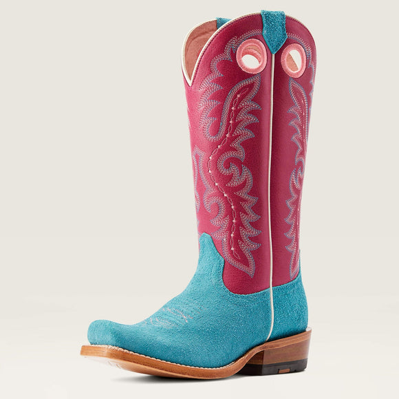 Ariat Futurity Boon Ladies Boots - Sky Blue Roughout / Dragonfruit
