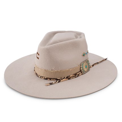 Charlie 1 Horse Spear Point Silver Belly Hat