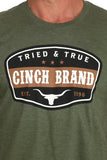 MEN'S CINCH TRIED AND TRUE TEE- OLIVE