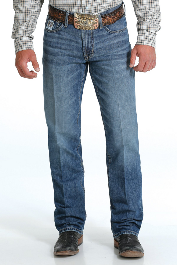 Cinch Mens Relaxed Fit White Label Jeans - Medium Stonewash