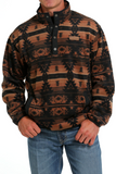 Cinch Mens Southwestern Polar Fleece Pullover - Black