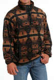 Cinch Mens Southwestern Polar Fleece Pullover - Black