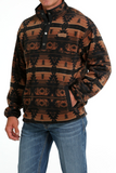 Cinch Mens Southwestern Polar Fleece Pullover - Black