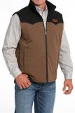 Cinch Mens Quilted Reversible Vest - Brown