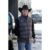 Cinch Mens Concealed Carry Printed Brown Bonded Vest