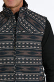 Cinch Mens Concealed Carry Printed Brown Bonded Vest