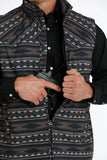 Cinch Mens Concealed Carry Printed Brown Bonded Vest
