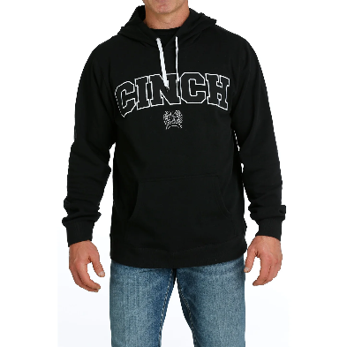 Cinch Mens Black Logo Hoodie