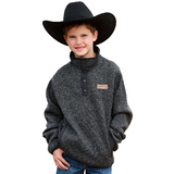 Cinch Boys Heather Charcoal Fleece Pullover