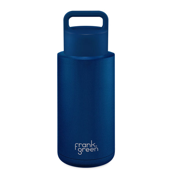 Frank Green Reusable Bottle with Grip Lid 34oz - Deep Ocean