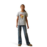 Ariat Highlander Rose Girls Tee - Heather Grey