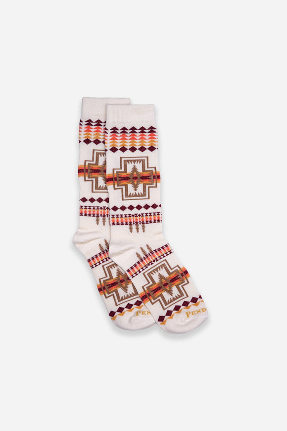 Pendleton Crew Socks - Harding Ivory