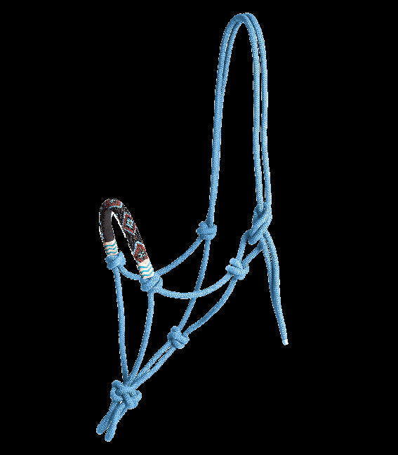 Waldhausen Rope Halter with beaded nose band. (No Lead) - Azure