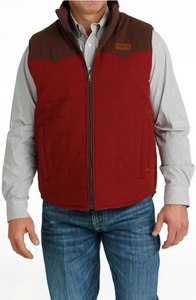 CINCH MEN’S QUILTED REVERSIBLE VEST BURGUNDY MWV1576002