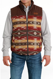 CINCH MEN’S QUILTED REVERSIBLE VEST BURGUNDY MWV1576002