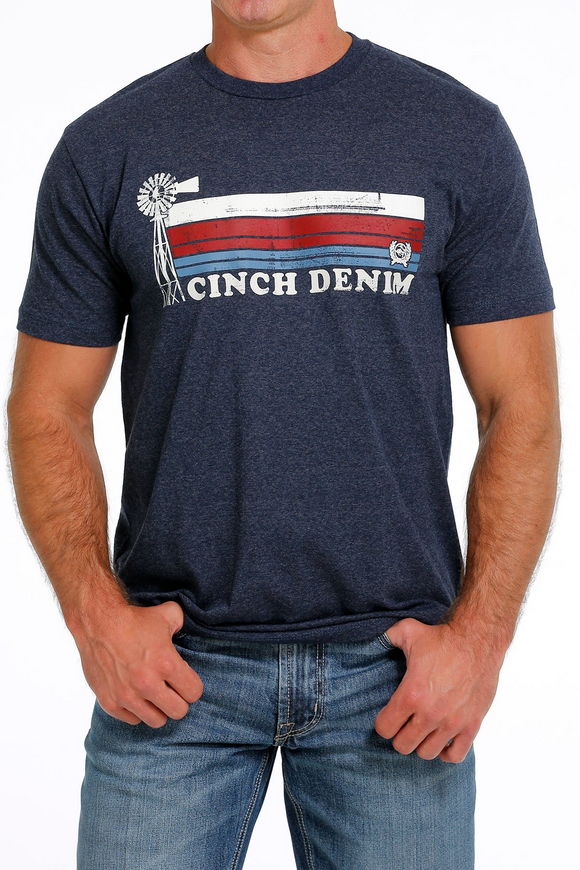 MEN'S CINCH DENIM TEE - NAVY