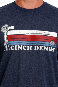 MEN'S CINCH DENIM TEE - NAVY