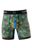 MEN'S 6" PEACOCK BOXER BRIEFS - MULTI