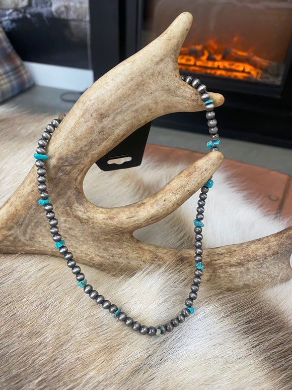 Western Pearl and Turquoise Choker TC001