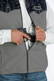 Cinch Mens Grey and Pattern Yoke Vest