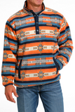 CINCH RED AZTEC FLEECE PULLOVER - MEN SWEATER - MWK1514017