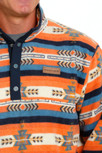 CINCH RED AZTEC FLEECE PULLOVER - MEN SWEATER - MWK1514017