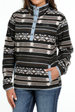 CINCH BLACK AZTEC PRINT FLEECE - LADIES JACKET - MAK9820015