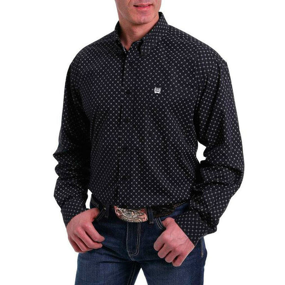 Cinch Mens Long Sleeve Shirt - Black
