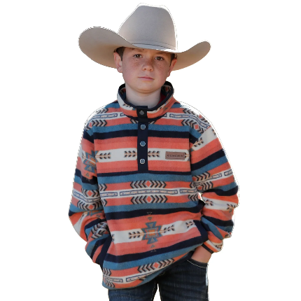 Cinch Youth Boy's Red Polar Fleece Pullover MWK7590013