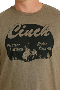 CINCH MEN'S WESTERN HERITAGE BROWN SHORT SLEEVE GRAPHIC T-SHIRT MTT1690597