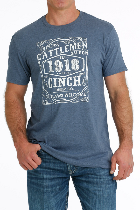 MEN'S THE CATTLEMEN SALOON CINCH TEE - BLUE