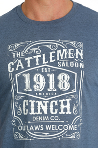 MEN'S THE CATTLEMEN SALOON CINCH TEE - BLUE