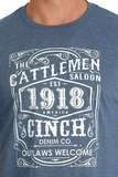 MEN'S THE CATTLEMEN SALOON CINCH TEE - BLUE