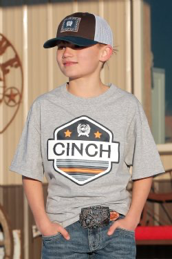 Cinch BOY'S CINCH TEE - GRAY